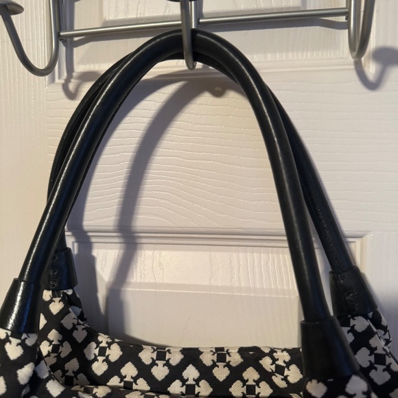 Kate Spade Shoulder Bag, Leather and Print, Black/White/Pink - Picture 3 of 10